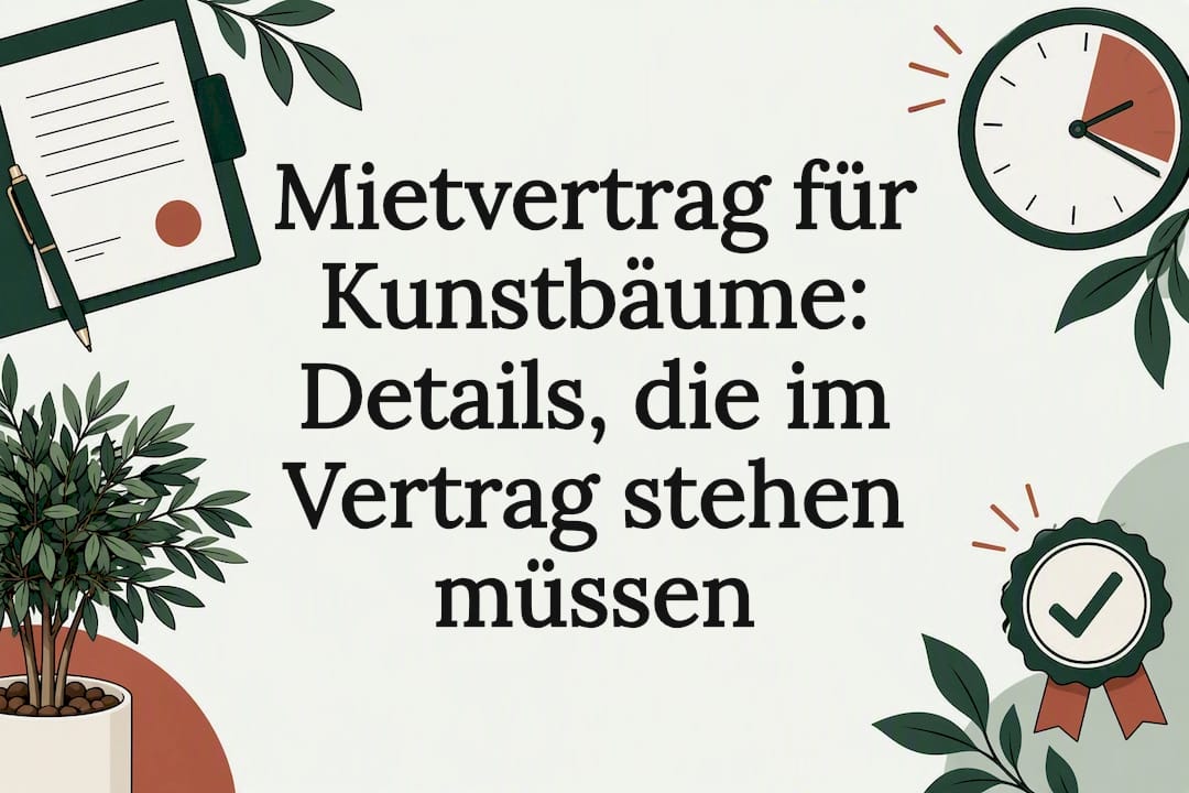 Dekorative Illustration zu Mietverträgen für Kunstpflanzen
